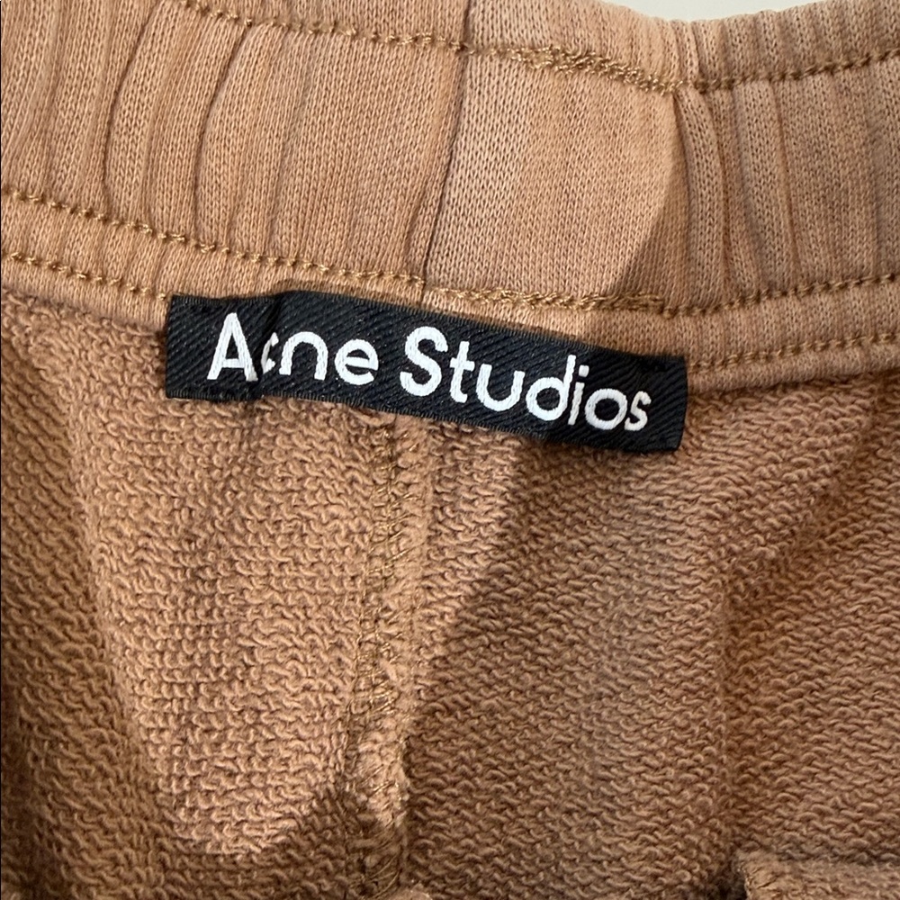 Acne Studios Sweat Shorts Size XXS Light Tan Brown 100% Organic Cotton Like New - Picture 4 of 9